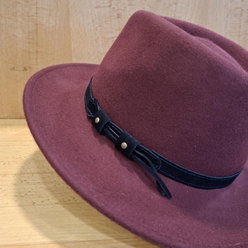 Sombrero BEIRETS de lana impermeable color burdeos - Imagen 1