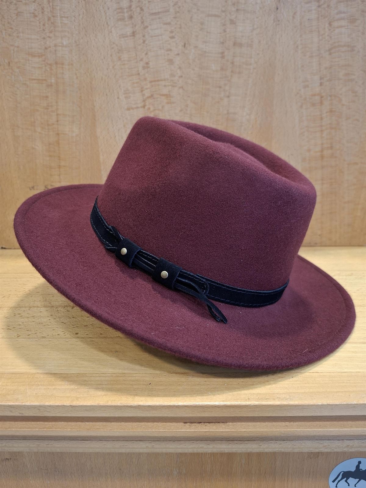 Sombrero BEIRETS de lana impermeable color burdeos - Imagen 2
