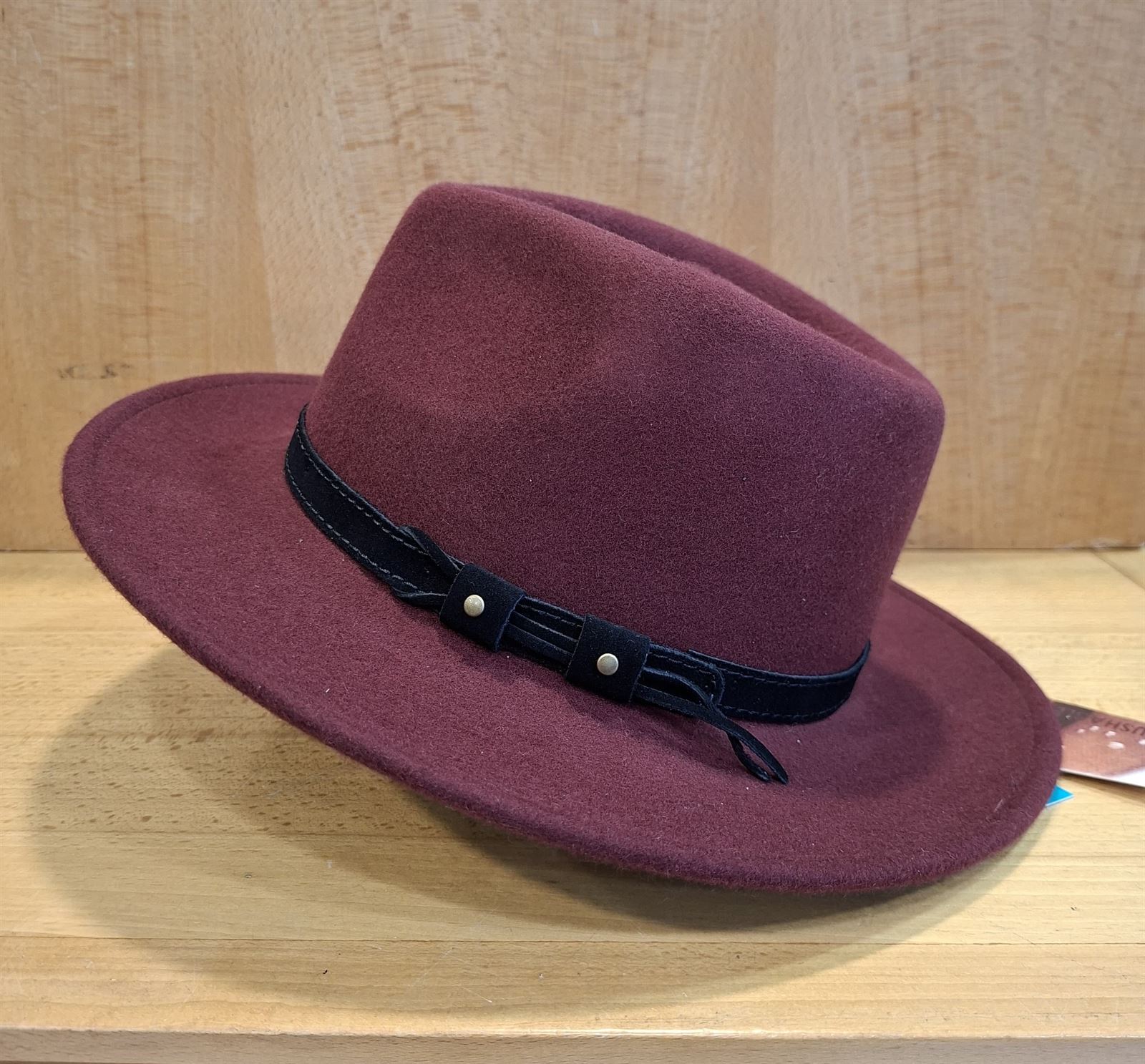 Sombrero BEIRETS de lana impermeable color burdeos - Imagen 3