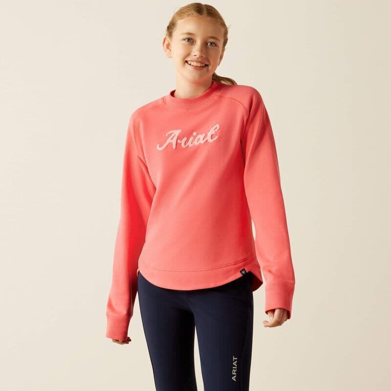 Sudadera ARIAT niñ@ unisex Benicia color coral (tallaje infantil) - Imagen 2