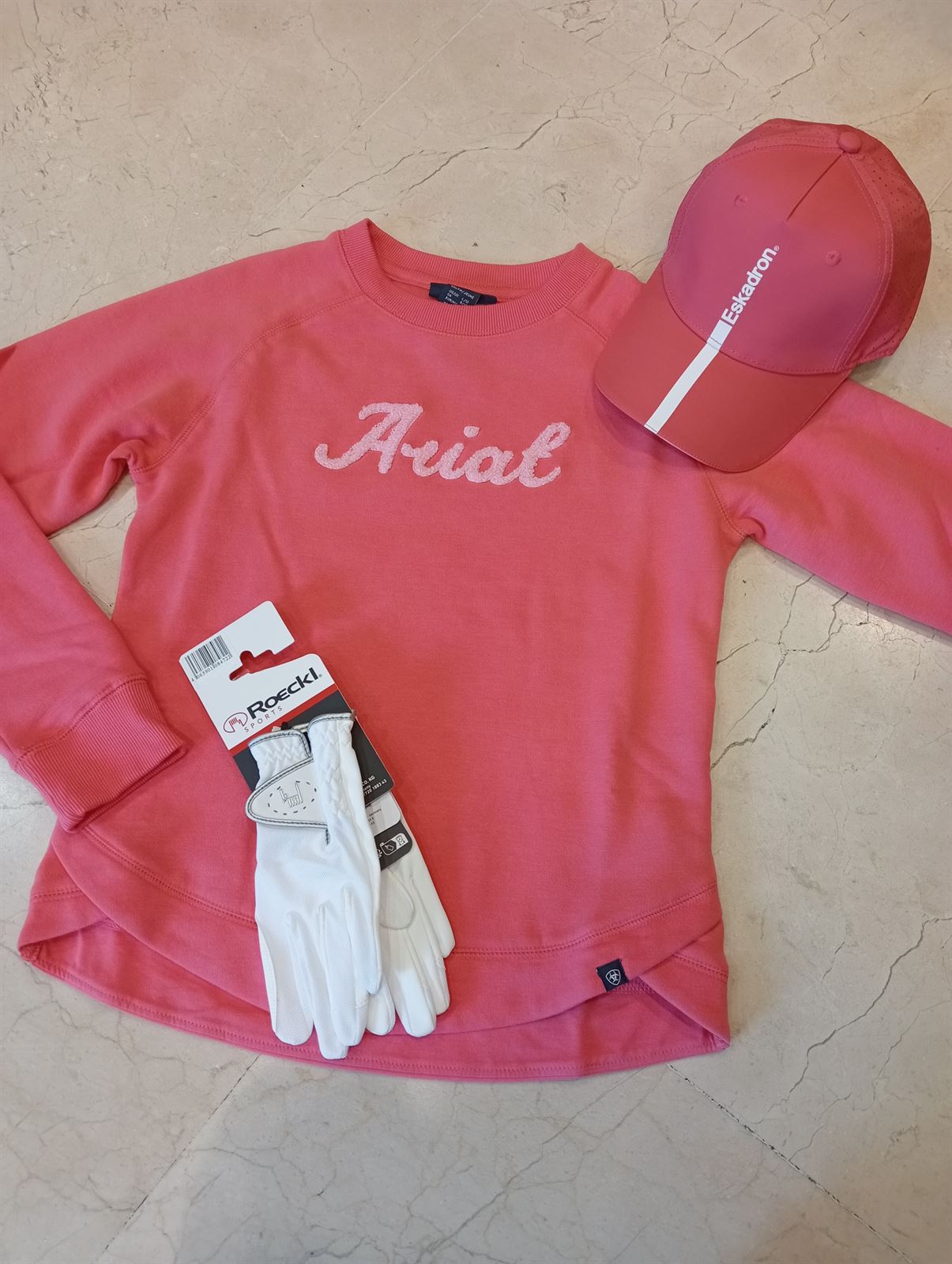 Sudadera ARIAT niñ@ unisex Benicia color coral (tallaje infantil) - Imagen 4