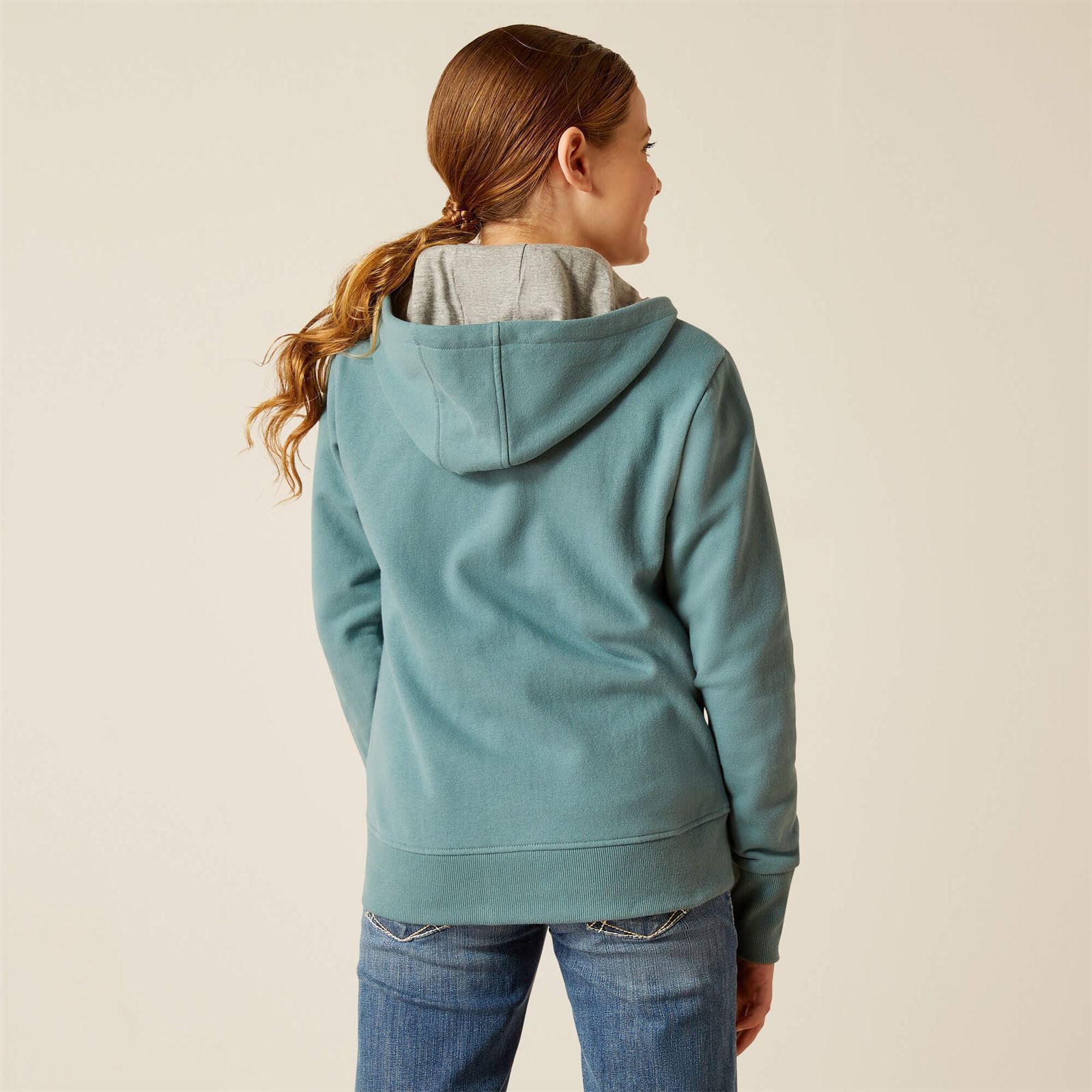 Sudadera ARIAT niñ@ unisex Tean logo vertical TALLA 10 AÑOS - Imagen 4