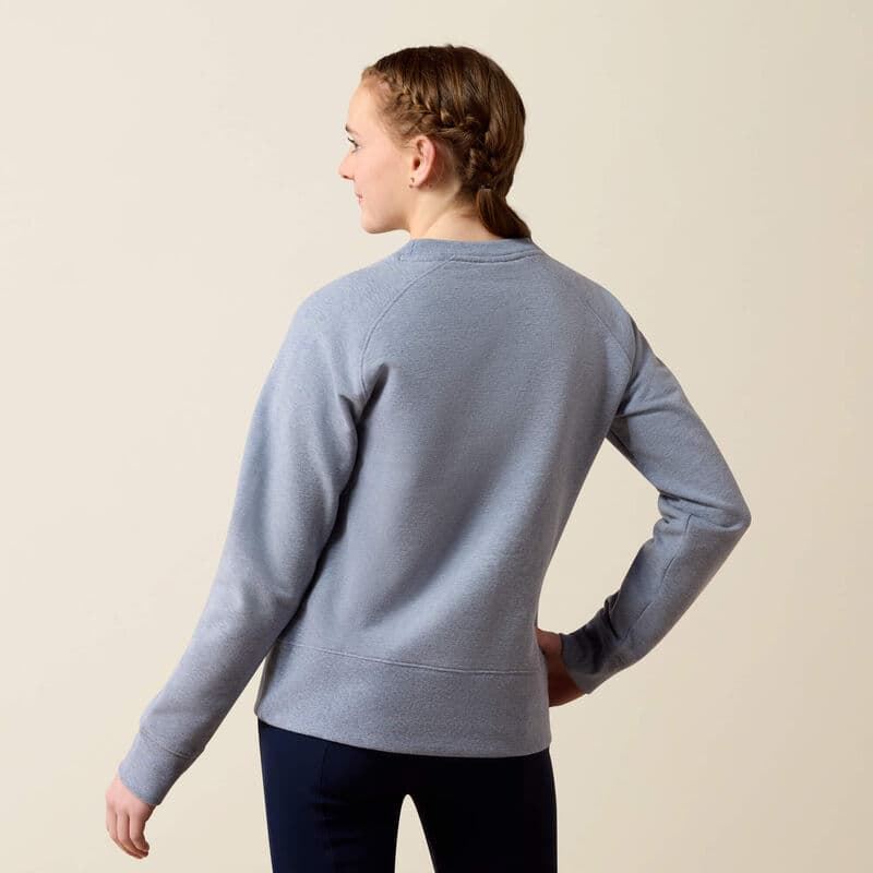 Sudadera ARIAT niña/niño azul grisáceo caballos - Imagen 4