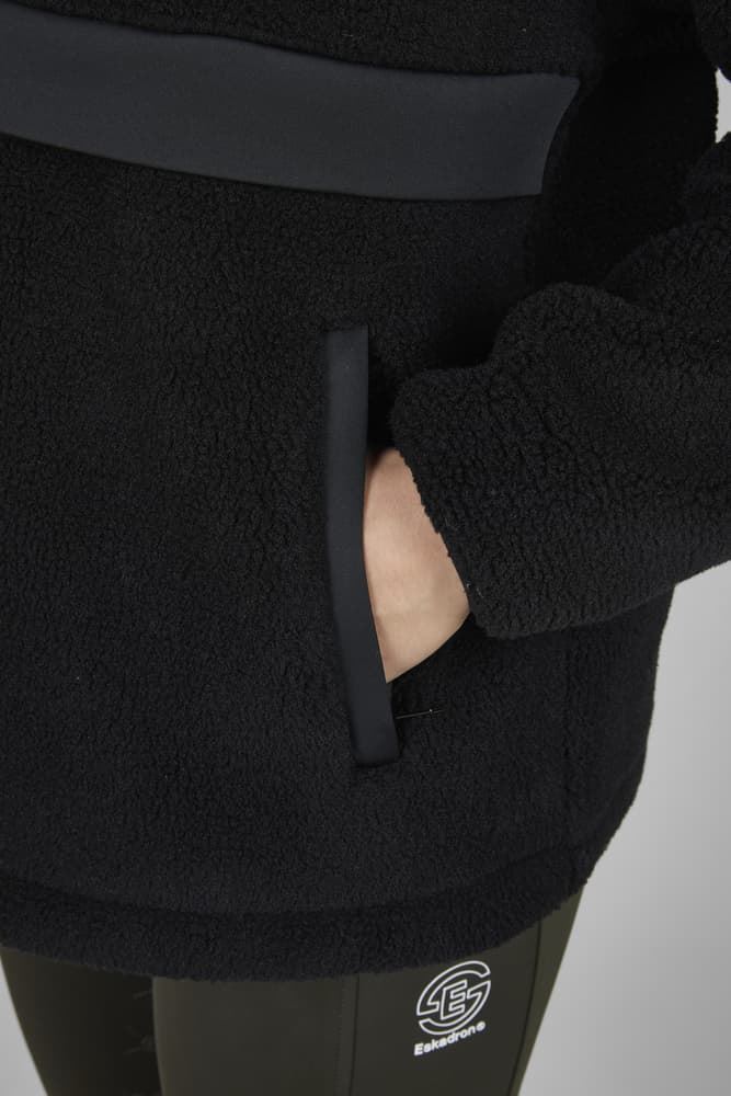 Sudadera ESKADRON borreguillo negro tejido interior polar - Imagen 5