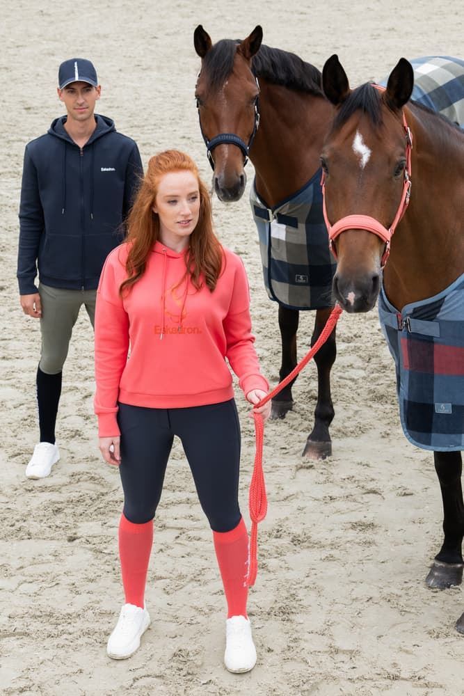 Sudadera ESKADRON Classic Sport color coral - Imagen 2