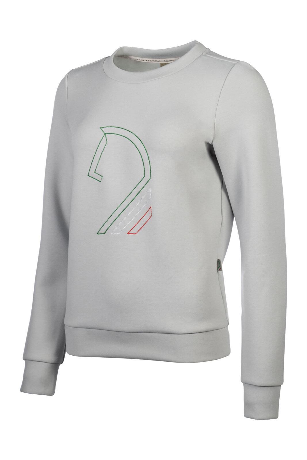Sudadera HKM Sports Equipment LAURIA GARRELLI color gris claro TALLA S - Imagen 2
