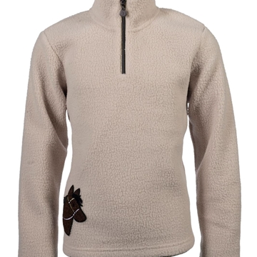 Sudadera HKM Sports Equipment unisex borreguillo beige TALLA 7-9 años - Imagen 1