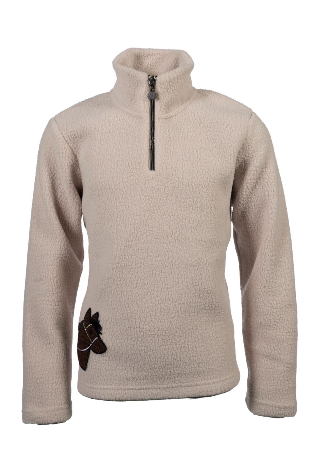 Sudadera HKM Sports Equipment unisex borreguillo beige TALLA 9-11 años - Imagen 1