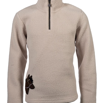 Sudadera HKM Sports Equipment unisex borreguillo beige TALLA 9-11 años - Imagen 1