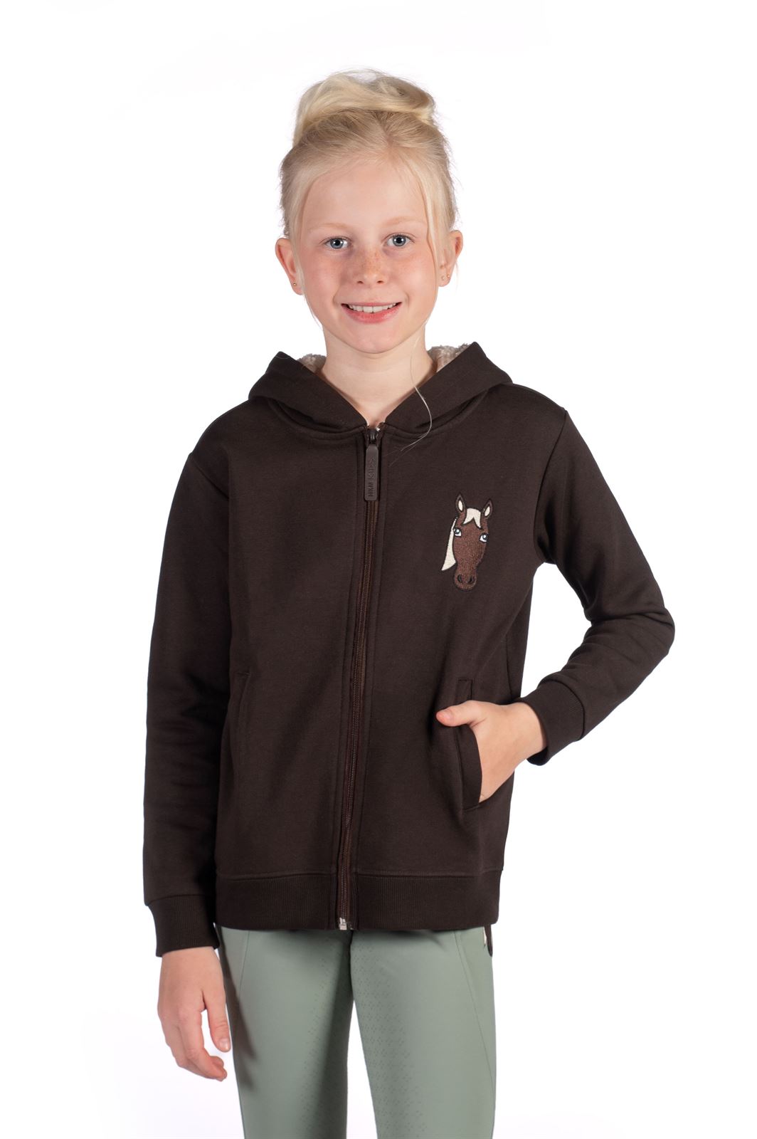 Sudadera HKM Sports Equipment unisex color marrón TALLA 11-13 años - Imagen 4