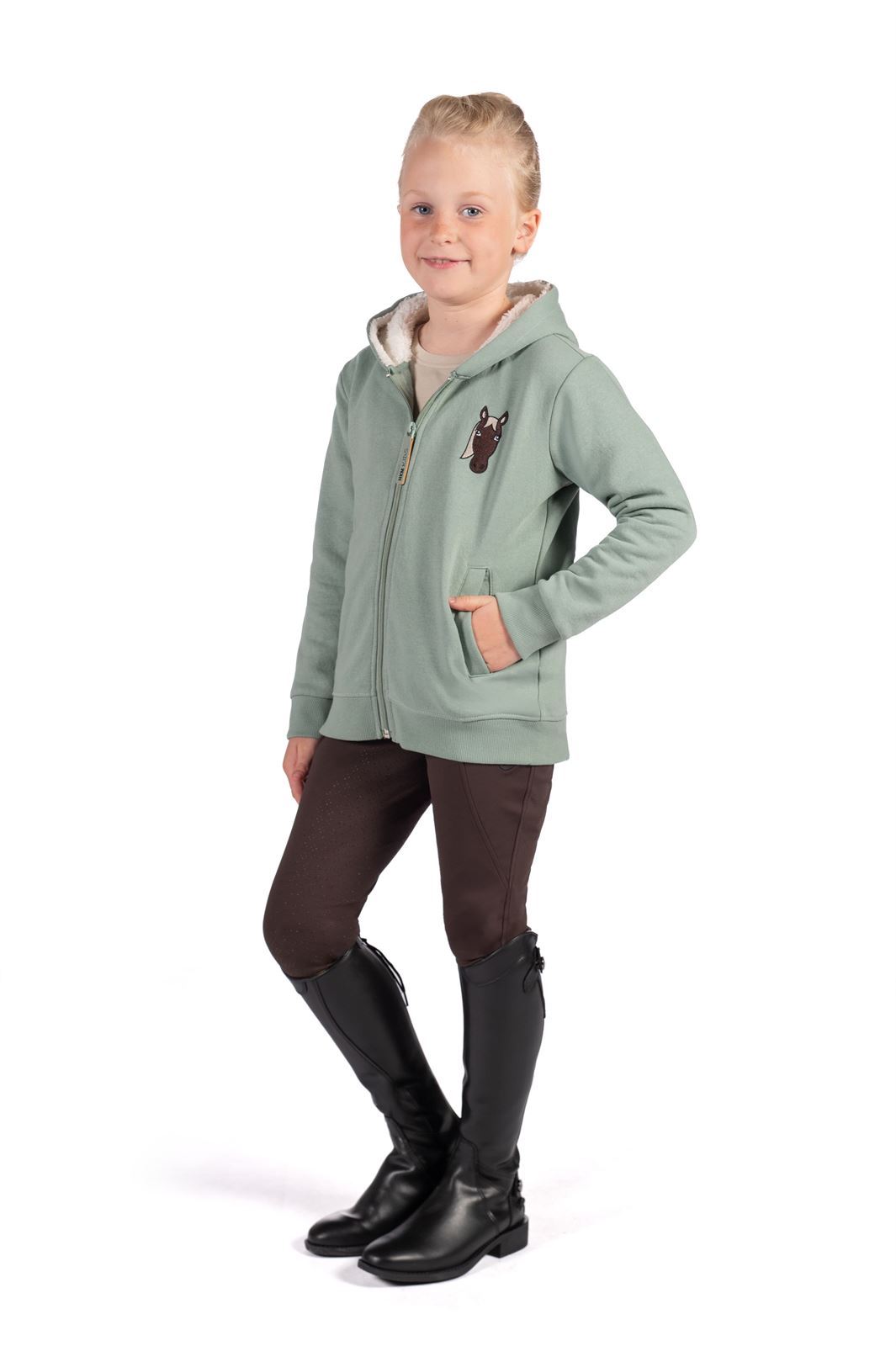 Sudadera HKM Sports Equipment unisex color verde TALLA 7-9 años - Imagen 6