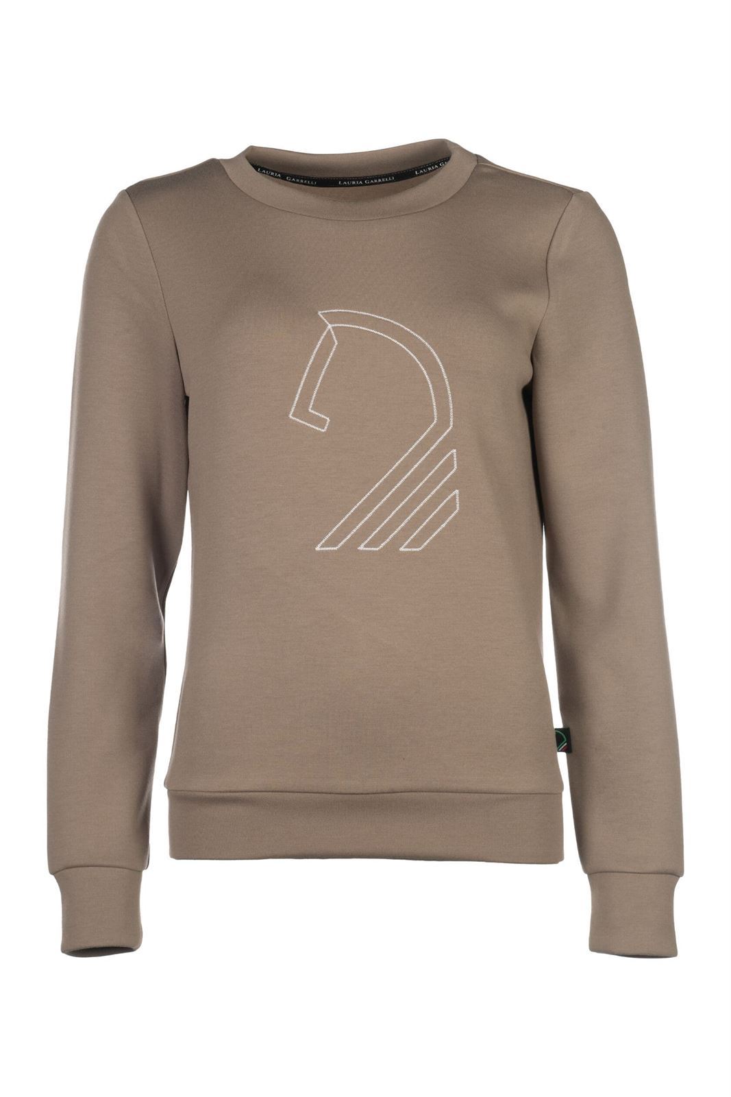 Sudadera LAURIA GARRELLI Livigno Horse Head color taupe - Imagen 2