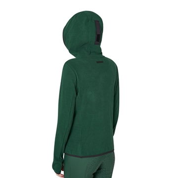 Sudadera mujer EQUESTRO cremallera polar color verde botella - Imagen 2