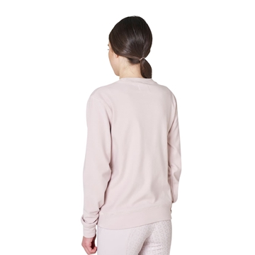 Sudadera mujer EQUESTRO tacto polar malva pálido - Imagen 2