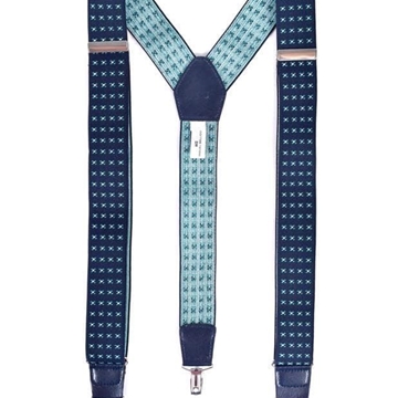 Tirantes MIGUEL BELLIDO, lona color azul marino/verde - Imagen 1