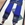 Tirantes MIGUEL BELLIDO, lona color azulón con puntitos granates - Imagen 2