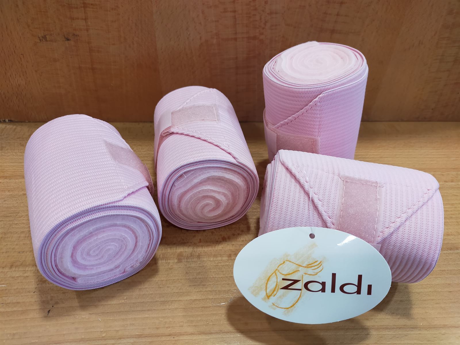 Vendas ZALDI polar-élástica, 2,5 metros, juego de 4, color rosa bebé - Imagen 3