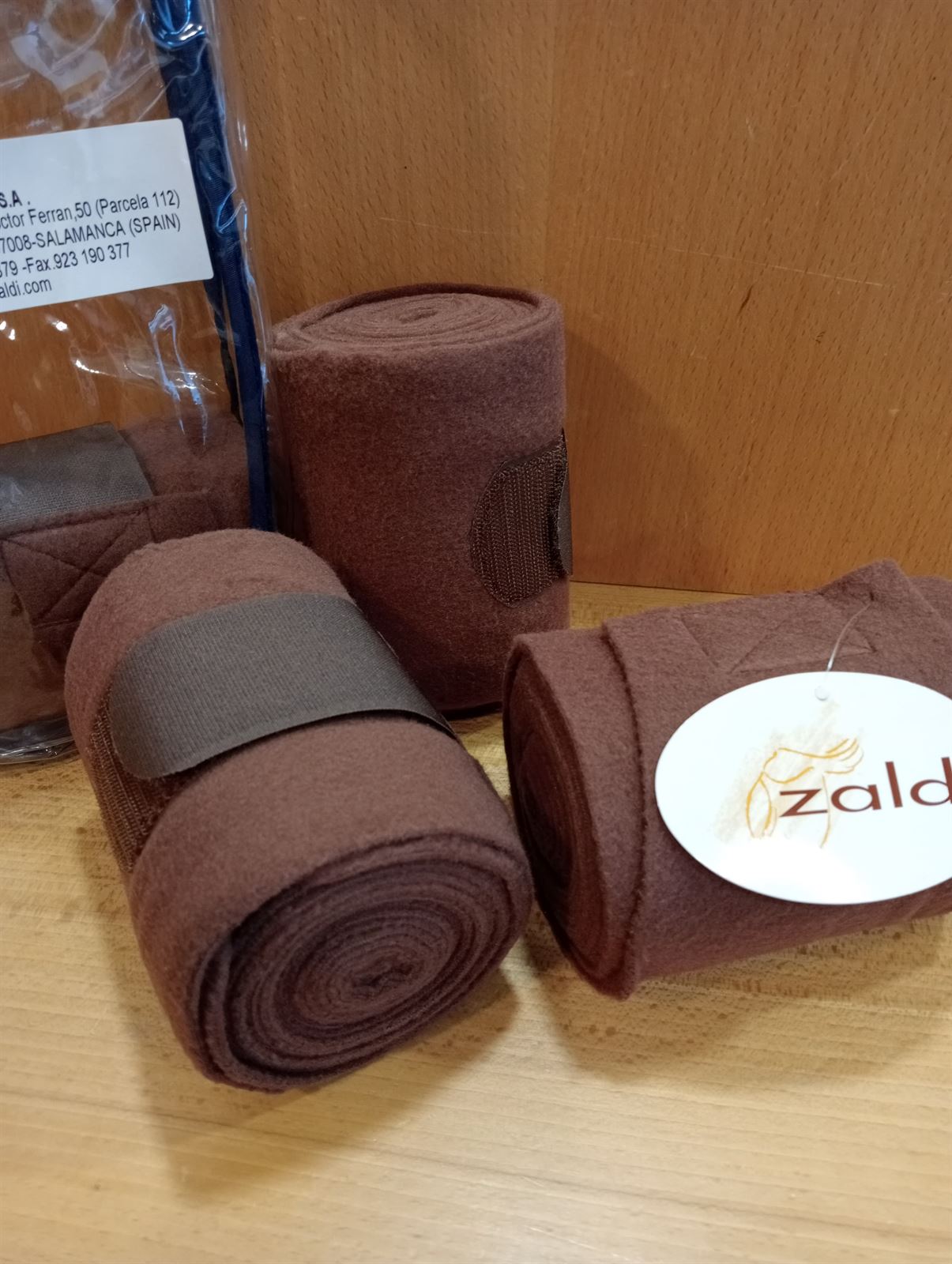 Vendas ZALDI polares, 2,5 metros, juego de 4, color marrón - Imagen 1