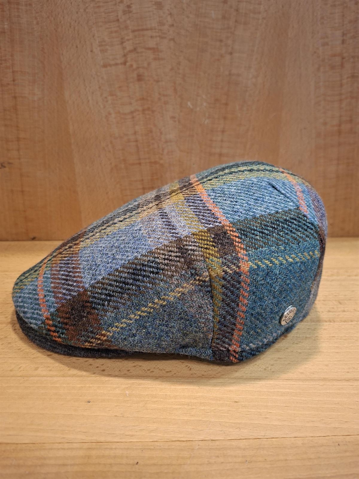 Visera BEIRETS de lana, cuadros azul/verde/marrón/caldero/albero - Imagen 1