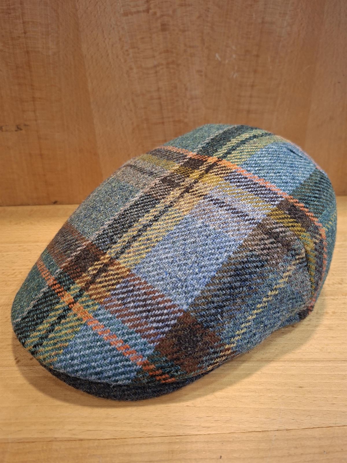 Visera BEIRETS de lana, cuadros azul/verde/marrón/caldero/albero - Imagen 3