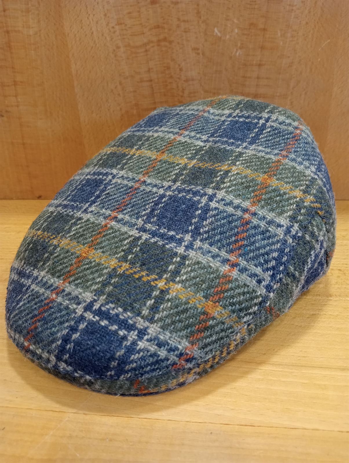 Visera BEIRETS de lana cuadros azul/verde/mostaza/caldero - Imagen 1
