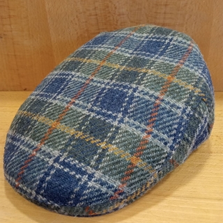 Visera BEIRETS de lana cuadros azul/verde/mostaza/caldero - Imagen 1