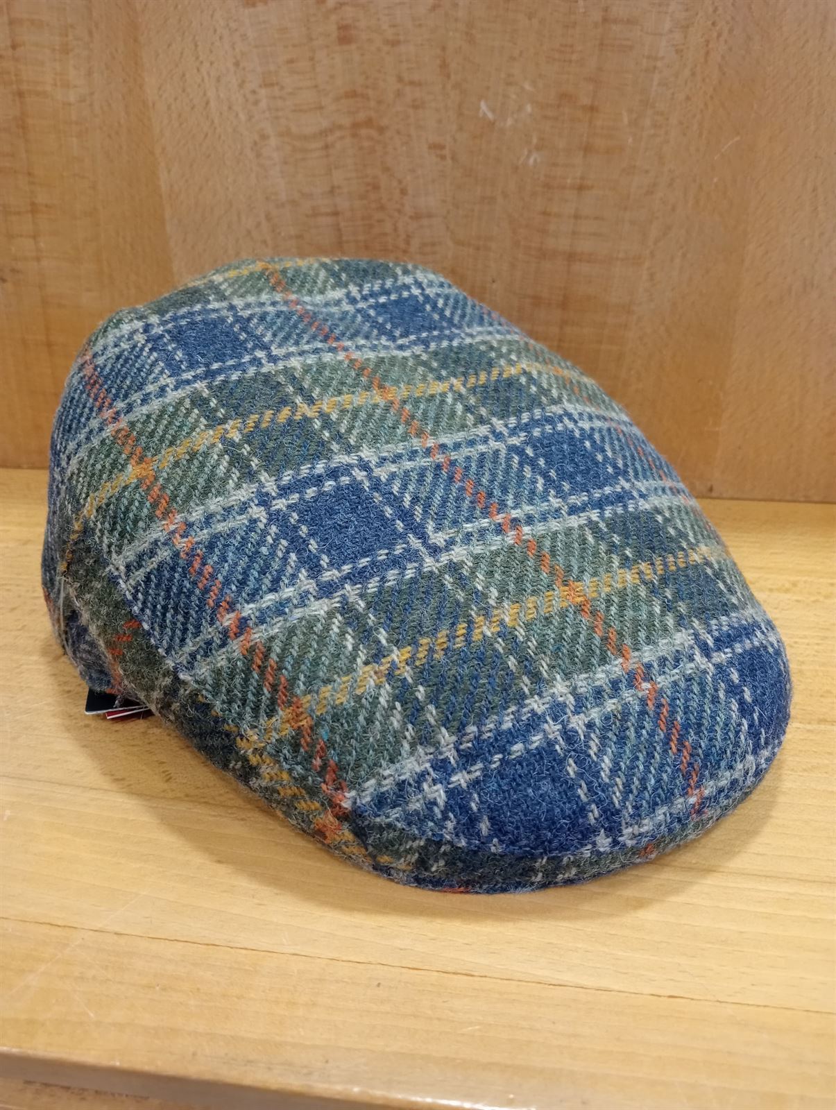 Visera BEIRETS de lana cuadros azul/verde/mostaza/caldero - Imagen 3