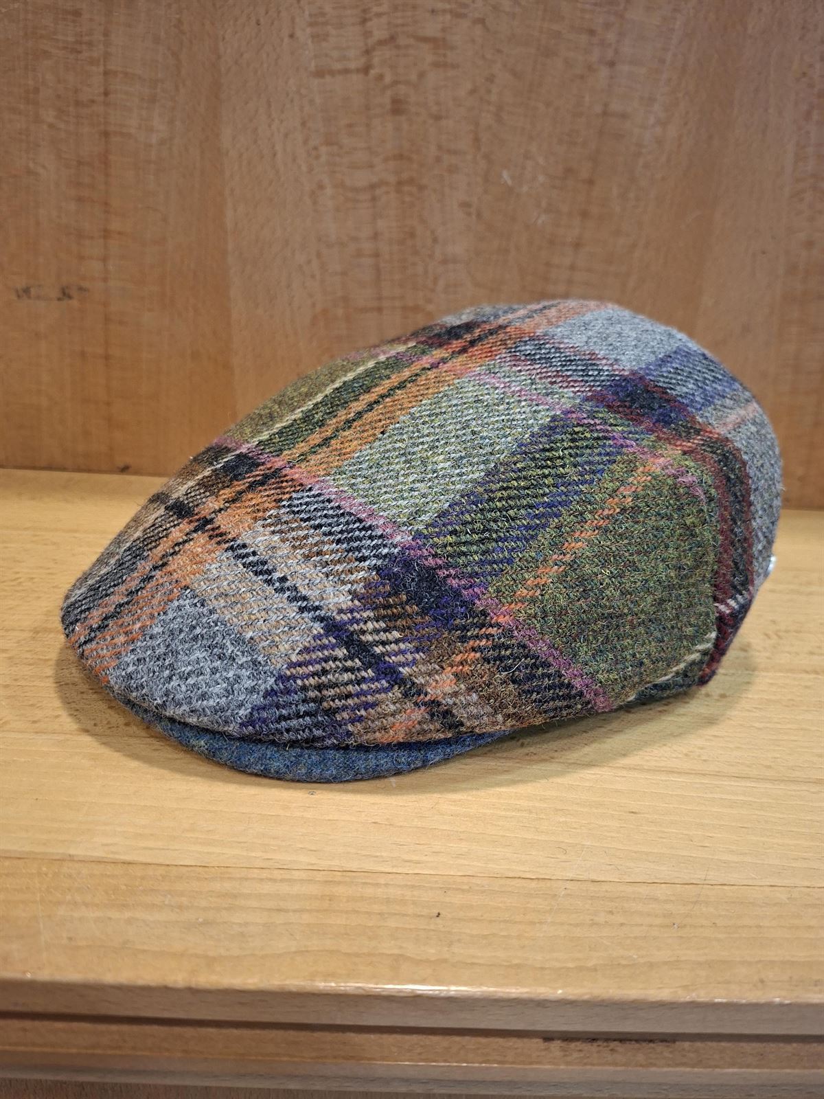 Visera BEIRETS de lana, cuadros caldero/rosa/gris/verde/beige - Imagen 2
