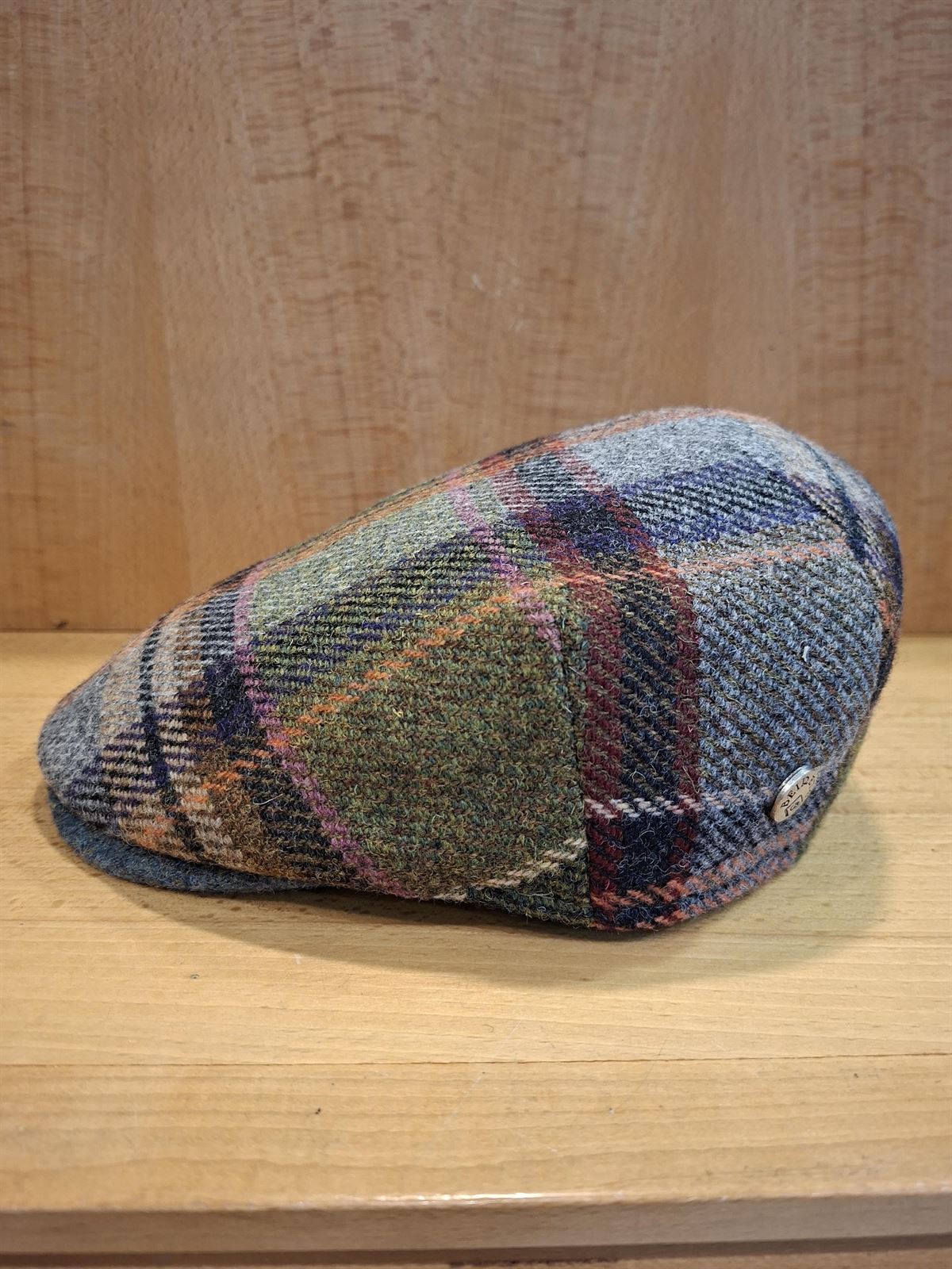 Visera BEIRETS de lana, cuadros caldero/rosa/gris/verde/beige - Imagen 3