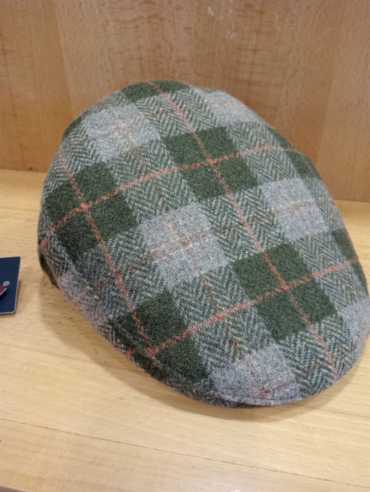 Visera BEIRETS de lana cuadros verde/camel/caldero - Imagen 2