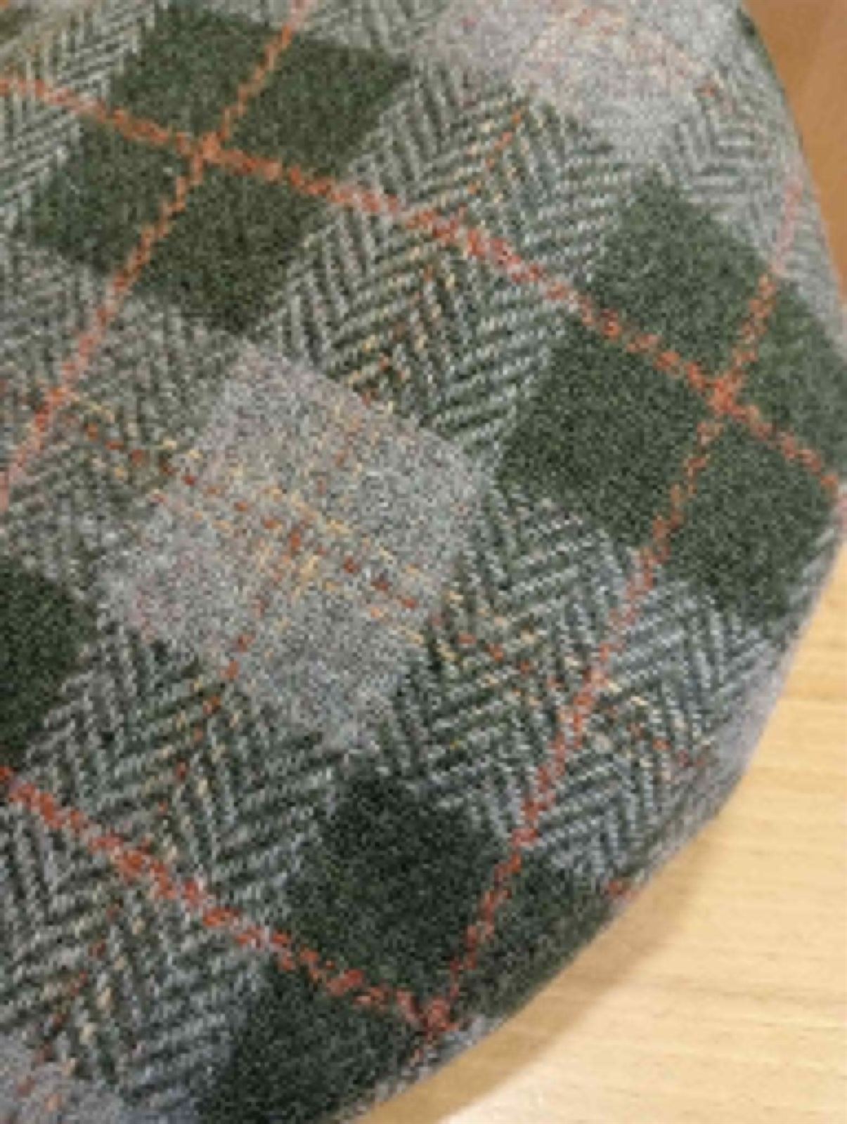 Visera BEIRETS de lana cuadros verde/camel/caldero - Imagen 3