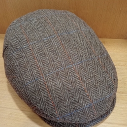 Visera BEIRETS de lana espiguilla tonos tabaco - Imagen 1