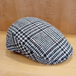 Visera BEIRETS de lana pata de gallo tono blanco/negro - Imagen 1