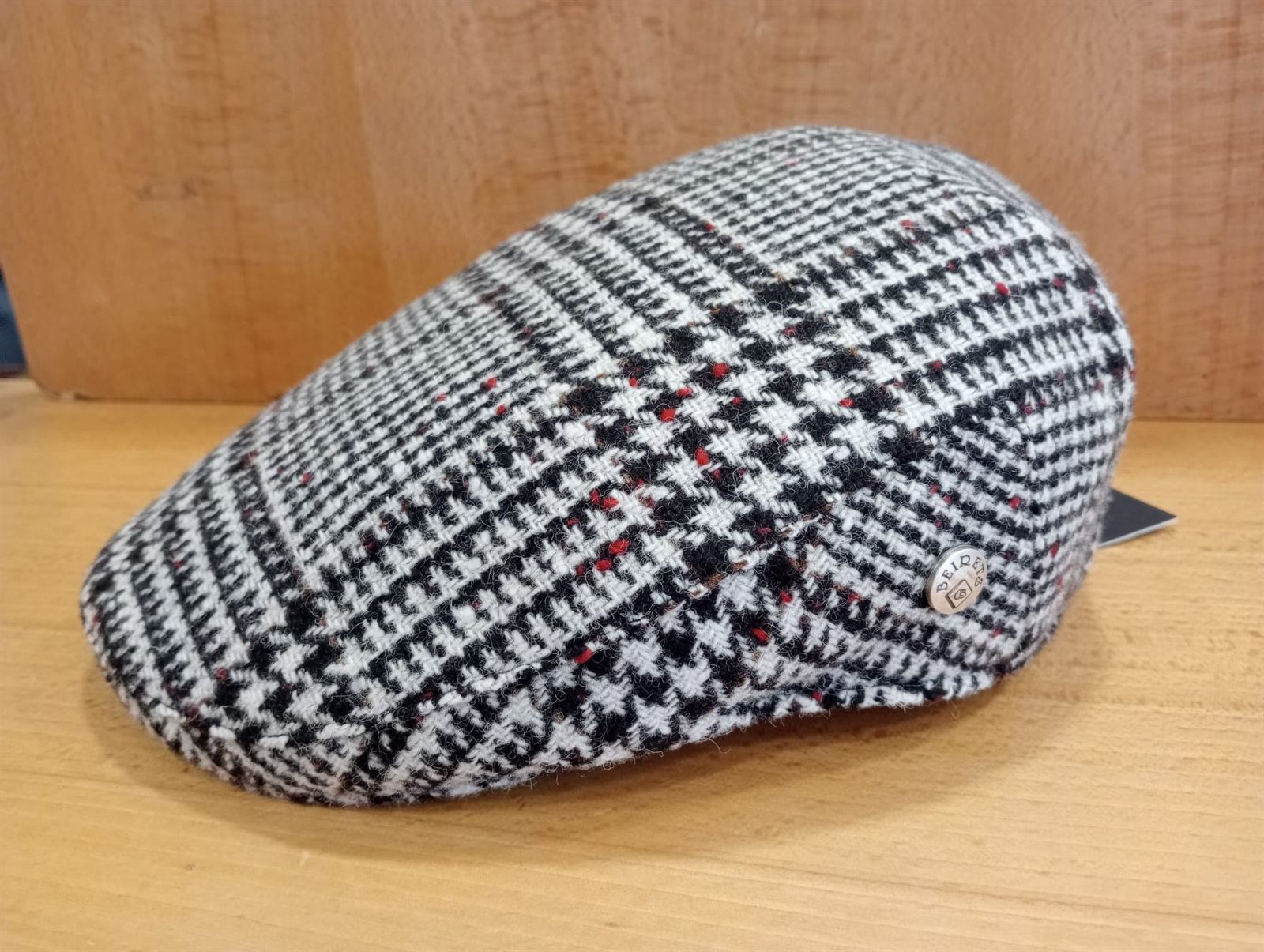 Visera BEIRETS de lana pata de gallo tono blanco/negro - Imagen 4