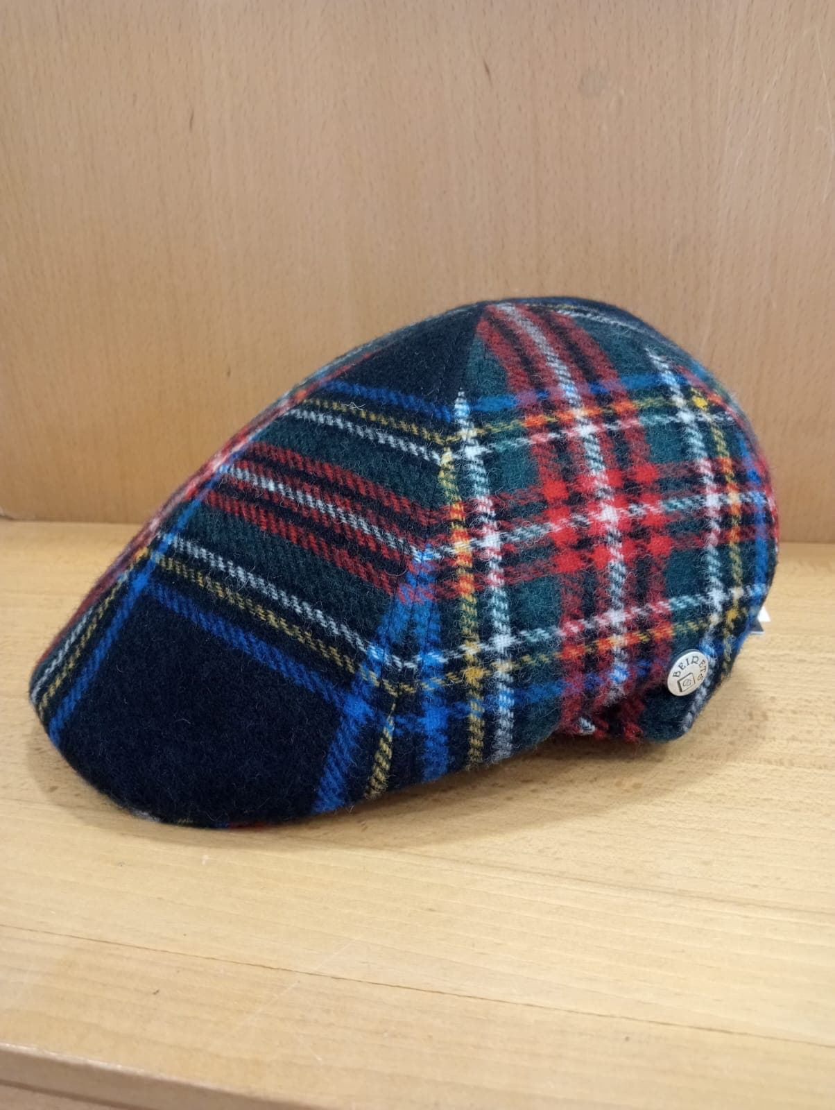 Visera BEIRETS de lana, tartán negro clásico - Imagen 4